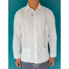 Camisa Guayabera Bordada Manga Larga