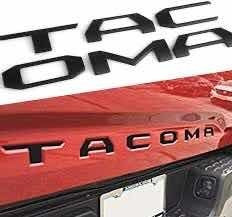 Emblema Toyota Tacoma Batea Negro 2016-2020 No Vinil Letras Foto 7