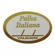 Etiqueta Adesiva Para Palha Italiana Com Validade 500 Un. Cor Dourado