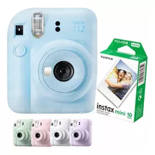 Câmera Instax Mini 12 Revela Foto Instantanea + Filme 10 Cor Mini 12 Azul + Filme