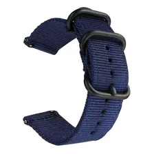 Pulseira Nylon Militar Azul Para Garmin Instinct Solar