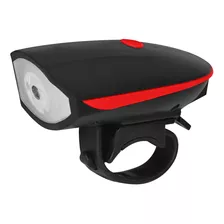 Farol Bike Pedal Led Usb Recarregável Buzina Lanterna 