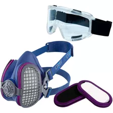 Respirador Semifacial Elipse + Par Filtro + Óculos Vok
