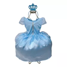 Fantasia Infantil Frozen E Cinderela Com Tiara Princesas