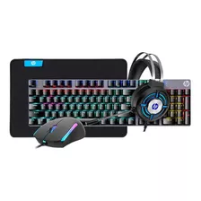 Hp Gaming 4 En 1 Teclado Mecánico Mouse Auriculares Pad Loi