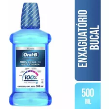 Enxaguante Bucal 100% De Sua Boca Cuidada Noite Zero Álcool Menta 500ml Oral-b