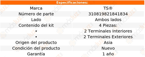 Kit Bieletas Y Terminales (4 Pzas) Murano 2009/2014 Ts Foto 2