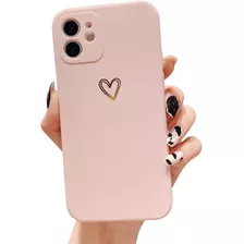 Funda Rosa Para iPhone 11 Con Diseno De Corazon