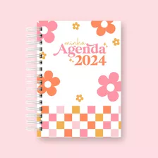 Agenda Personalizada Floral Conceito 2024 A5 406 Páginas