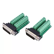 Bloque Terminal Db15 Conector Macho 12-22awg Para Probar