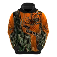 Blusa Moletom Caça Javali Wild Boar Hunter Adulto E Infanti