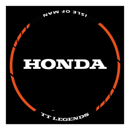 Sticker, Calcomania Reflejante Rin Moto Isle Of Man Tt Honda Foto 10
