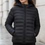 Jaqueta Bobojaco Feminina Gominho Puffer Bomber Impermeável Preto M Geométrico