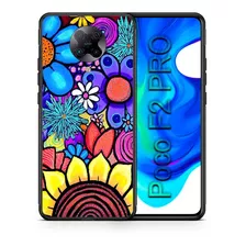 Funda Xiaomi Poco F2 Pro Flores De Colores Tpu/pm Uso Rudo