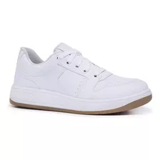 Tenis Feminino Branco Casual Estiloso Confortável Leve Moda