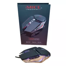 Mouse Gamer Óptico Ergonómico T80 Imice Con Cable