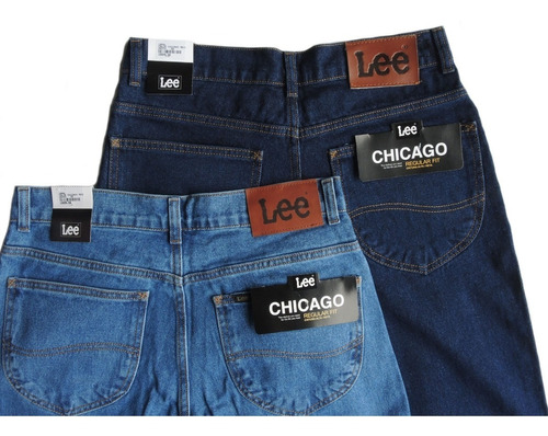 Kit 2 Calça Jeans Lee Chicago Masculina Tradicional Algodão 