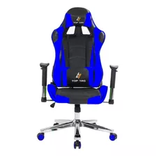 Cadeira Gamer Giratoria Azul Top Tag - Hs9201bl Material Do Estofamento Couro Sintético