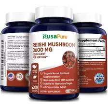 Hongo Reishi 3600mg X200 Antioxidante Salud Cardiovascular