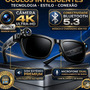 Oculos Inteligente Microwear W Ai 3 Com Câmera 4k E Kit 3 Le Wayfarer Preto