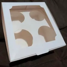 Caja Para 4 Shots Con Ventana Blanca ( 10 Unidades)