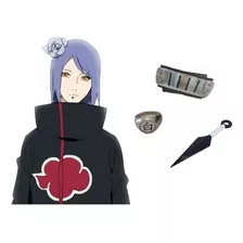 Naruto Set Konan - Vincha Bandana + Kunai + Anillo Akatsuki