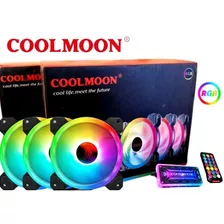 Pack 3 Fan Cooler Coolmoon Rgb Programable + Control Tienda