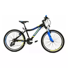 Mountain Bike Infantil Raleigh Mtb Scout 2023 R24 21v Frenos V-brakes Cambios Shimano Color Negro/azul/amarillo 