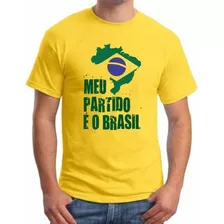 Camisa Meu Partido É O Brasil Bandeira Camiseta #brasil