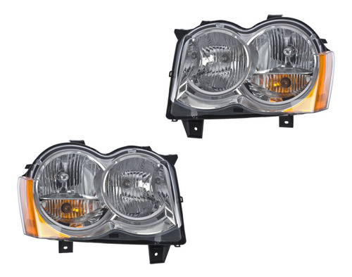 Par De Faros Depo Jeep Grand Cherokee 2008 2009 2010 Foto 5