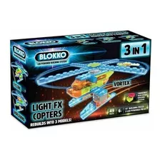 Bloques Crea Tu Helicóptero Luminoso Blokko - Vamos A Jugar