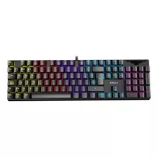 Teclado Mecanico Krom Kasic Rainbow 100% Red Switch Negro