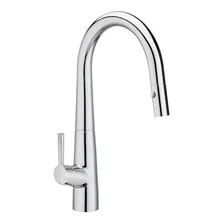 Grifo De Cocina Monocomando Roca Syra A5a812a Extensible Cromado