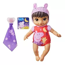 Boneca Baby Alive Boa Noite Peppa Pig Morena F2388 Hasbro