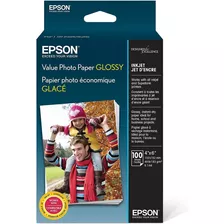 Papel Fotografico Brillante Epson Value, 4 X 6 Pulgadas, 10