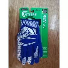 Guantes De Futbol Americano Cutters, Adulto Talla L, Azul