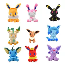 Colección Peluches Evoluciones Eevee Pokémon Regalo Juguete