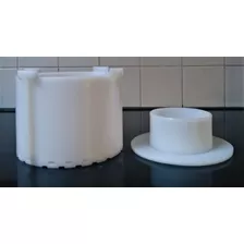 Molde Plastico Microperforado C/prensador Para Quesos 1kg