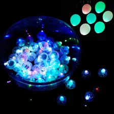 50 Piezas De Luz Led Multicolor Para Globos, Mini Bola Redon