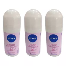 Desodorante Roll-on Nivea 50ml Pearl Beauty - Kit C/ 3un