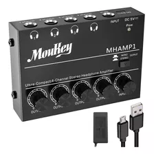 Moukey Amplificador De Audfonos De 4 Canales, Amplificador D