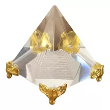 Pirâmide Orgonite Energia Cura Duplo Cristal Egípcio Prisma