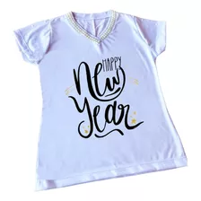 Camiseta Feminina Baby Look Réveillon - Happy New Year