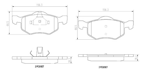 Balatas Delanteras Mazda Tribute 2001 3.0l Brembo Foto 2