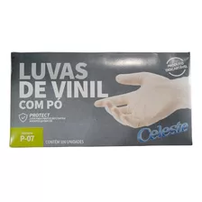 Luvas De Vinil Com Pó 100 Unidades Ambidestra Celeste Top