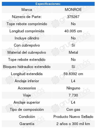 2 Amortiguadores Monroe Chevrolet C70 1986 Foto 2