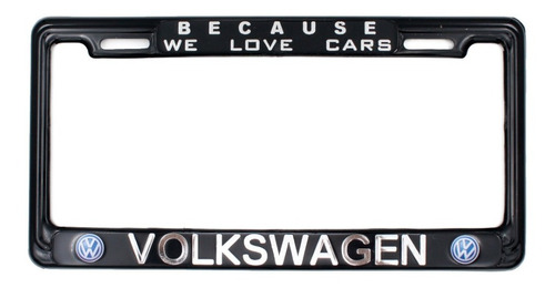 Par Marco Porta Placa Negro Volkswagen Because We Love Cars Foto 2