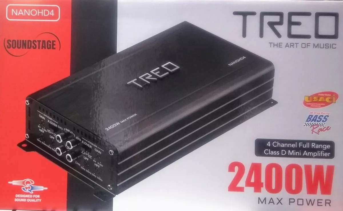 Amplificador 4 Canales. Treo. Nanohd4. 150w Rms X Canal. 