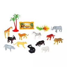 Brinquedo Zoológico Infantil Mini Zoo Animais Selvagens