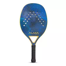 Raquete Para Beach Tennis Full Carbono 1k Blue Alma Genius